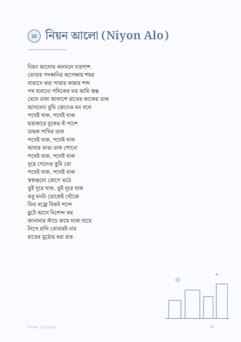 নিয়ন আলো (Niyon Alo) lyric book page